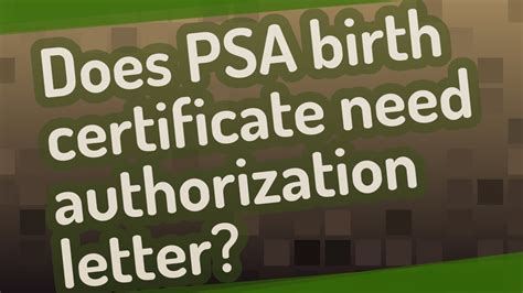 How Do I Write An Authorization Letter For Psa Birth Certificate Printable Online