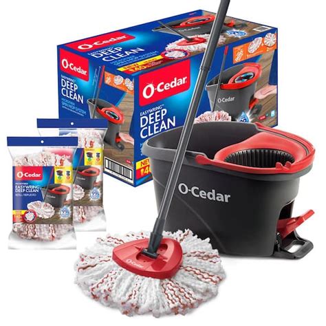 O Cedar Easywring Deep Clean Microfiber Spin Mop With Bucket System And