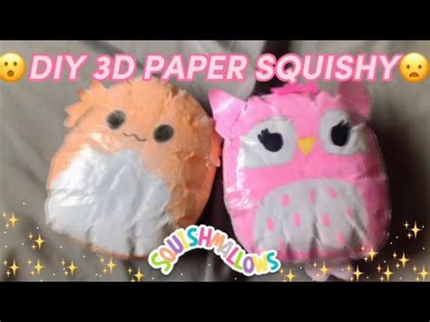 D Squishmallow Paper Squishy Tutorial Youtube