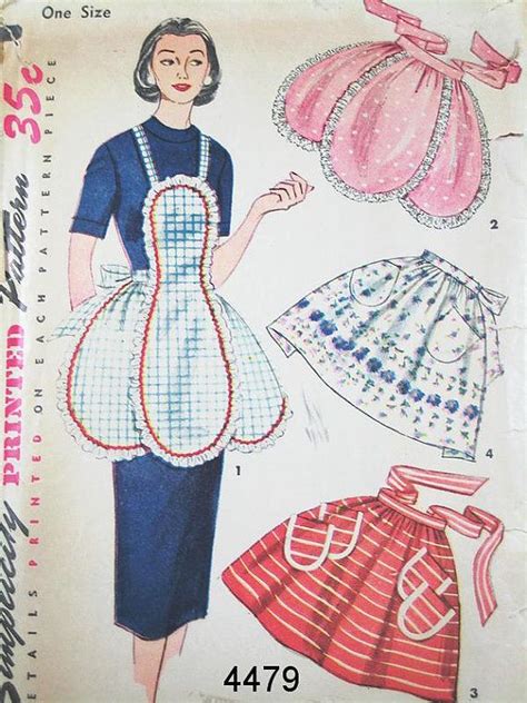 Vintage Apron Pattern Simplicity 4479 Vintage 1953 Etsy Vintage