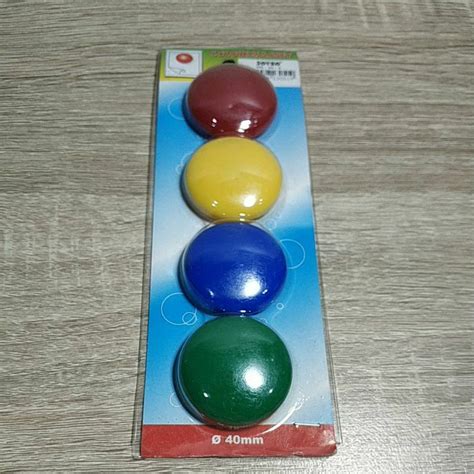 Jual Magnet Joyko MN 40 4 Tempelan Magnet Bulat 4 Warna Color