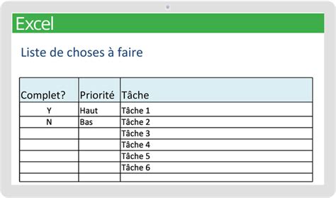 Modèles gratuits de listes de tâches dans Excel