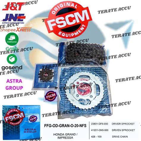 Jual Gear Set Rantai Motor Fscm Legenda Grand Astrea Astra Otopart