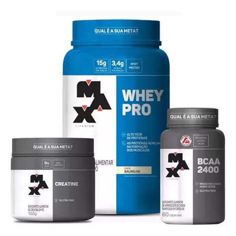 Whey Pro Kg Baunilha Bcaa C Ps Creatina G Max Frete Gr Tis