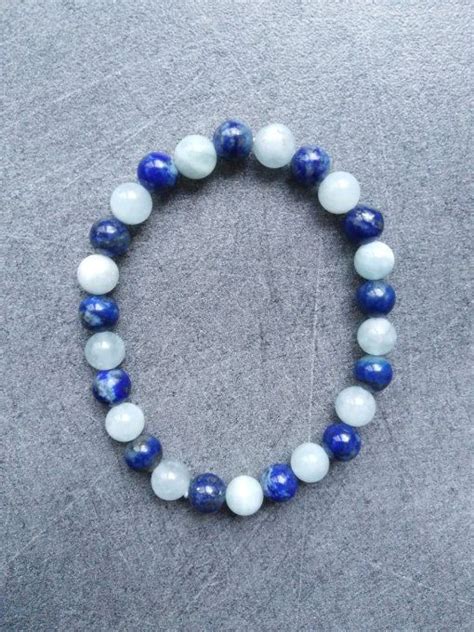 Bracelet Aigue Marine Lapis Lazuli Lithotresors