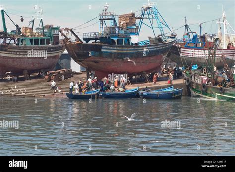 Fishing Boat Returning To Port Stock Photo Alamy