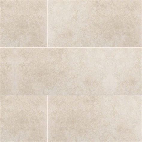 12x12 Glazed Travertino Beige Porcelain Tile Transitional Wall And