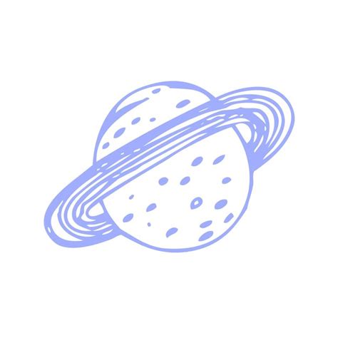 Premium Vector Hand Drawn Doodle Saturn Planet Illustration