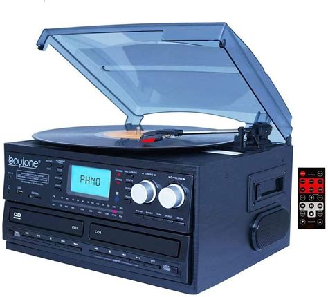 Buy Boytone Bt 29b Bluetooth Dual Cd Player Recorder Cd2 To Cd1 Amfm Radio Turntable Record