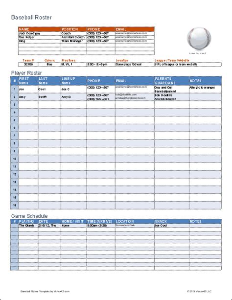 Game Schedule Template Excel For Your Needs