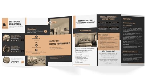 Furniture Brochure Trifold Ppt Slide