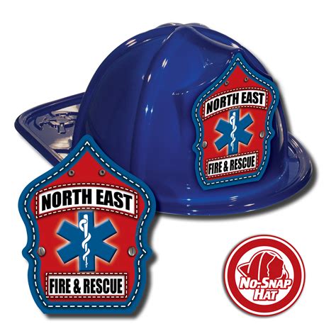 Custom Fire Hats Blue Ems Shield