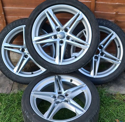 Audi A4 B9 Sline 18 Alloy Wheels Genuine Audi Speedline 5 X 112