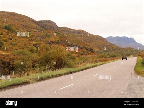 Road In Scottish Highlands Stock Photo Alamy