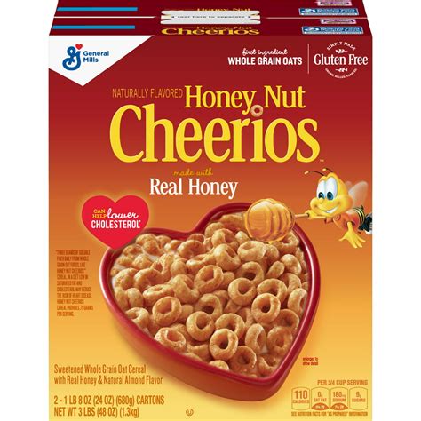 Honey Nut Cheerios Gluten Free Breakfast Cereal, 48 oz - Walmart.com - Walmart.com