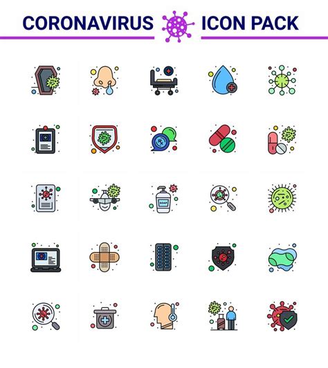 Covid Protection Coronavirus Pendamic Flat Color Filled Line Icon