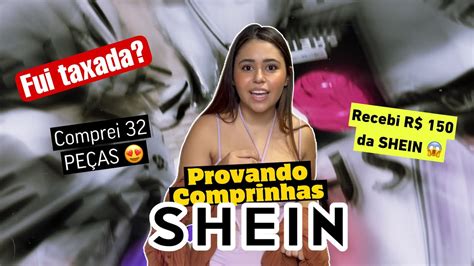 COMPREI 32 PEÇAS NA SHEIN E FUI TAXADA YouTube