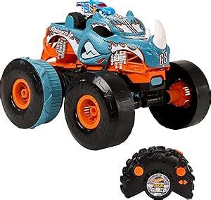 Amazon Hot Wheels Monster Trucks RC Toy Remote Control Transforming Rhinomite In