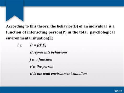 Kurt Lewins Field Theory Ppt