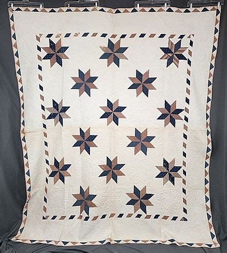 Antique C1860 Lemoyne Star Quilt For Sale At Auction On 28th October