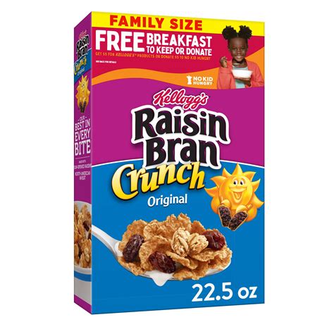 Kellogg S Raisin Bran Crunch Breakfast Cereal High Fiber Cereal