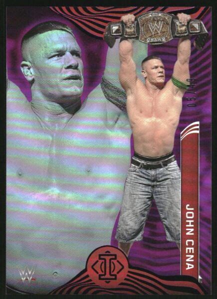 2022 Panini Chronicles WWE Illusions Purple 279 John Cena 49 For