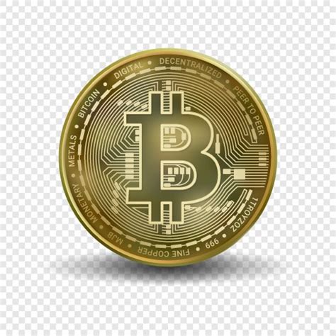 Bitcoin Golden Cryptocurrency Coin Electronics Vector Image