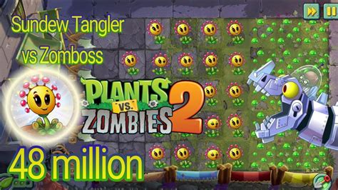 Plants Vs Zombies 2 Arena Week 291 48 Million Pvz 2 Sundew Tangler Vs Zomboss Youtube