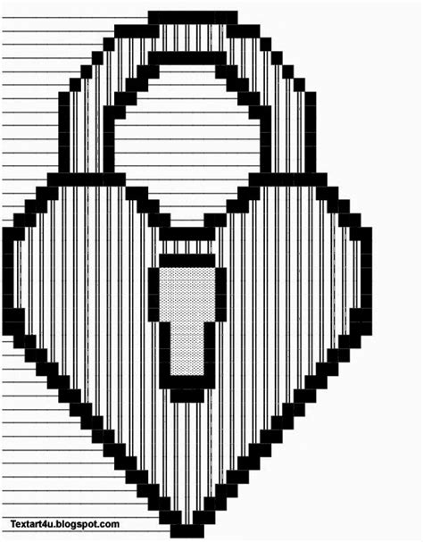 Heart Lock And Key Copy Paste Text Art Cool Ascii Text Art 4 U