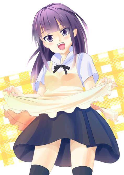 The Big Imageboard Tbib Apron Apron Lift Bangs Blunt Bangs Highres