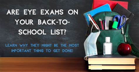 Is An Eye Exam On Your Back To School Checklist