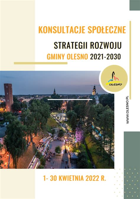 Konsultacje społeczne STRATEGII ROZWOJU GMINY OLESNO NA LATA 2021