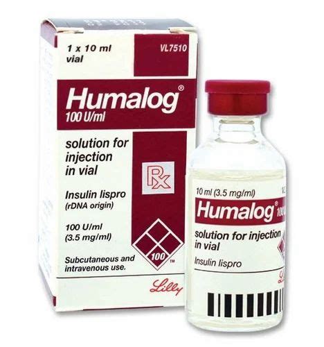 Humalog Insulin Lispro Injection, Packaging Type: Vial, Packaging Size ...