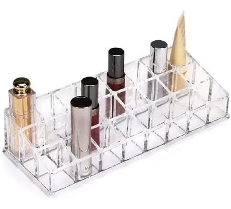 Organizador Acrílico Soporte Porta Labiales 24 Espacios MercadoLibre