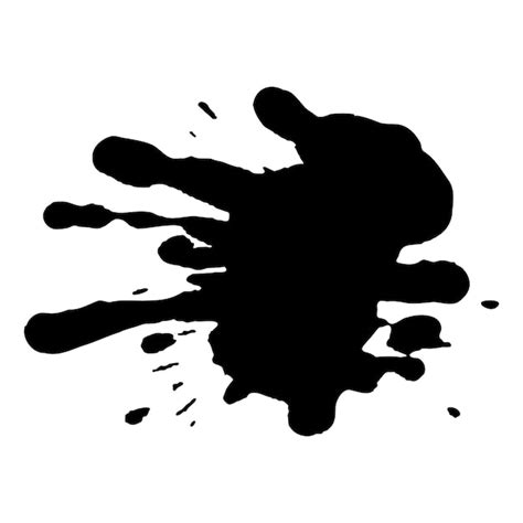 Premium Vector Vector Black Ink Drops And Paint Splashes Hand Drawn