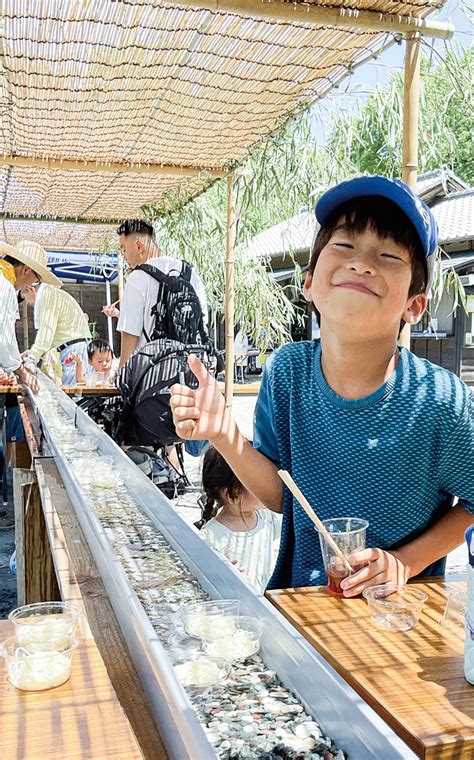 児童らが多数参加 「ソーメン22杯 食べたよ‼」 本郷ふじやま公園 港南区・栄区 タウンニュース