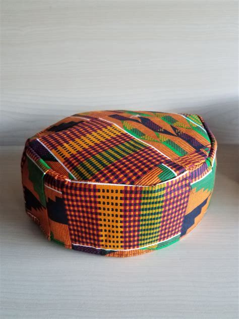 Kente Kufi Hat African Kufi Hat 100 Cotton One Size African Kufi