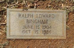 Ralph Edward Bingham 1904 1986 Mémorial Find a Grave