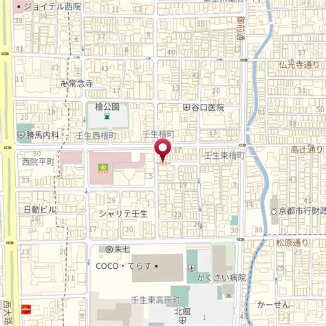 京都府京都市中京区壬生檜町21－5 の地図 Mapfan