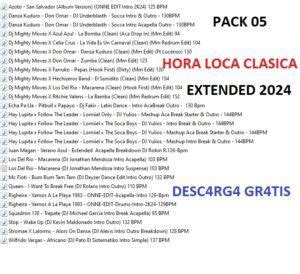 Pack De Musica Hora Loca Extended Utilidades Djs