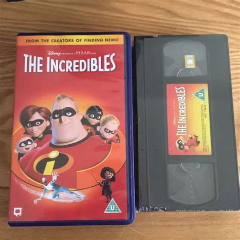 Rare Original Walt Disney Pixar The Incredibles Vhs Video Tape Late