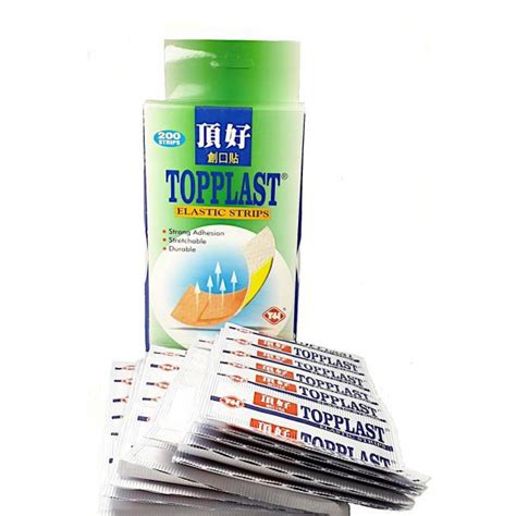 Topplast Elastic Strips 100pcs Plaster Luka Berubat First Aid Strips