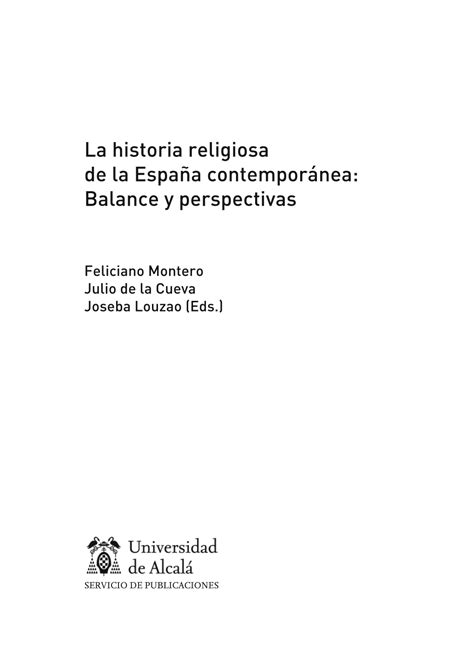 Las Minorías Religiosas En España Un Campo De Investigación Emergente