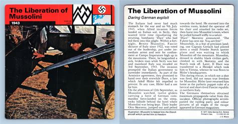 Liberation Of Mussolini 1943 War On Land WW2 Edito Service SA 1977 Card