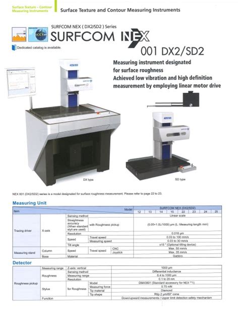 SURFCOM NEX 001 นำเขาและจำหนาย SURFCOM NEX 001 ACCRETECH TOKYO SEIMITSU