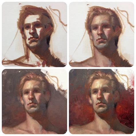 Alla Prima Portrait Process By Freshdesigner On DeviantArt Arte