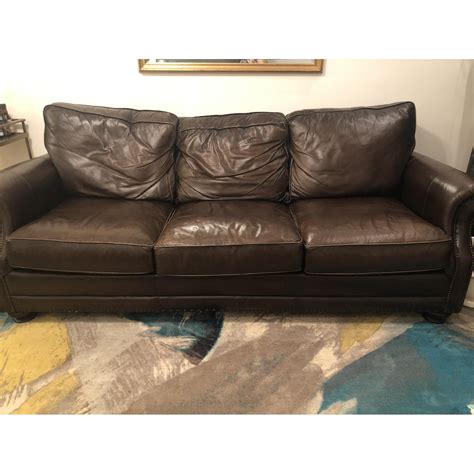 Havertys Bernhardt Leather Sofa Aptdeco