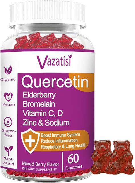 Gomitas De Quercetina Quercetina Org Nica Con Vitamina C Y Zinc