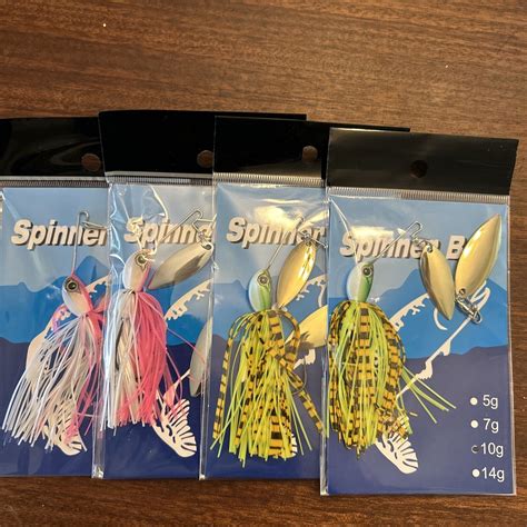 4 Pcs Spinnerbait Fishing Colorado Willow Blade Wire Jig Spinners Bass