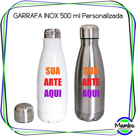 Duas Garrafas Inox 500 Ml Personalizadas Elo7